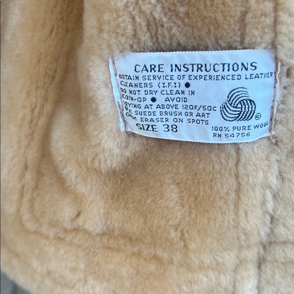 Vintage Sawyer of Napa Men's Tan Shearling Jacket Size 38 - Picture 15 of 16
